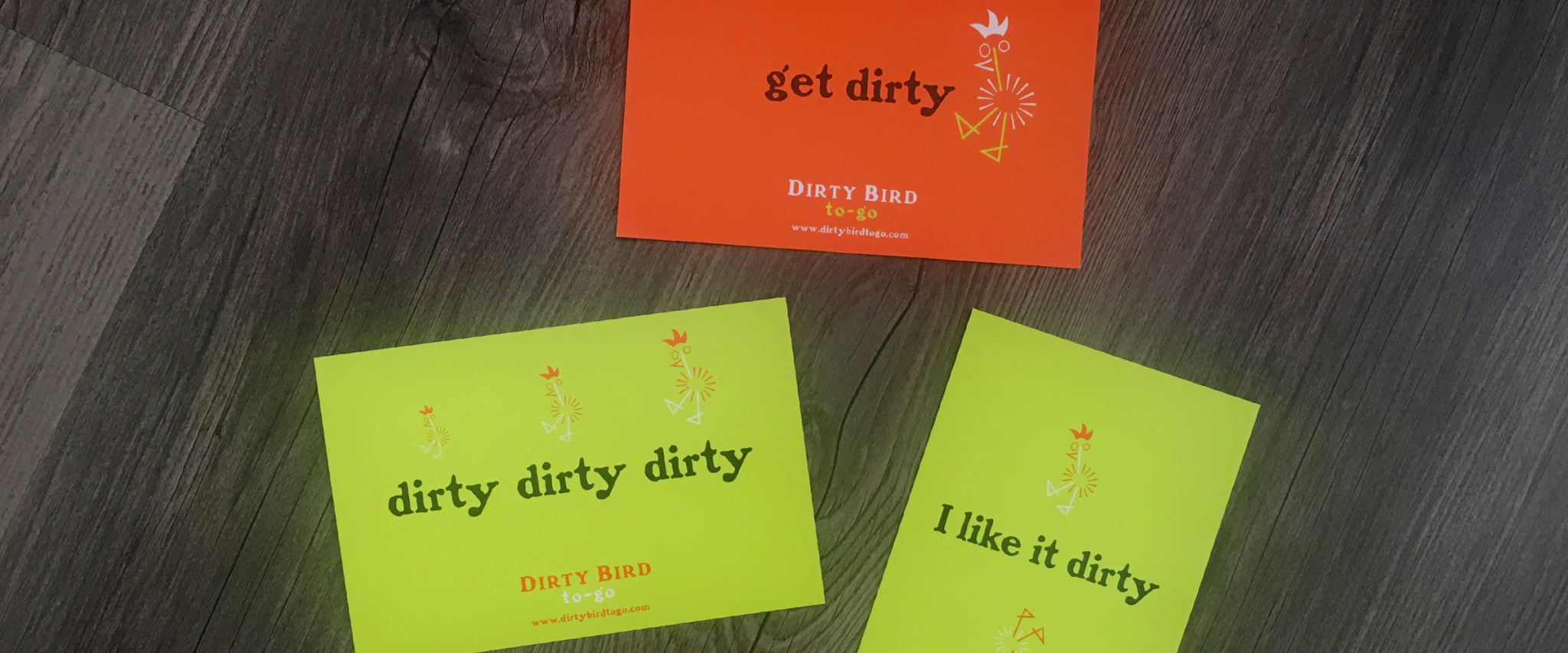 Dirty Bird to-go—Postcards